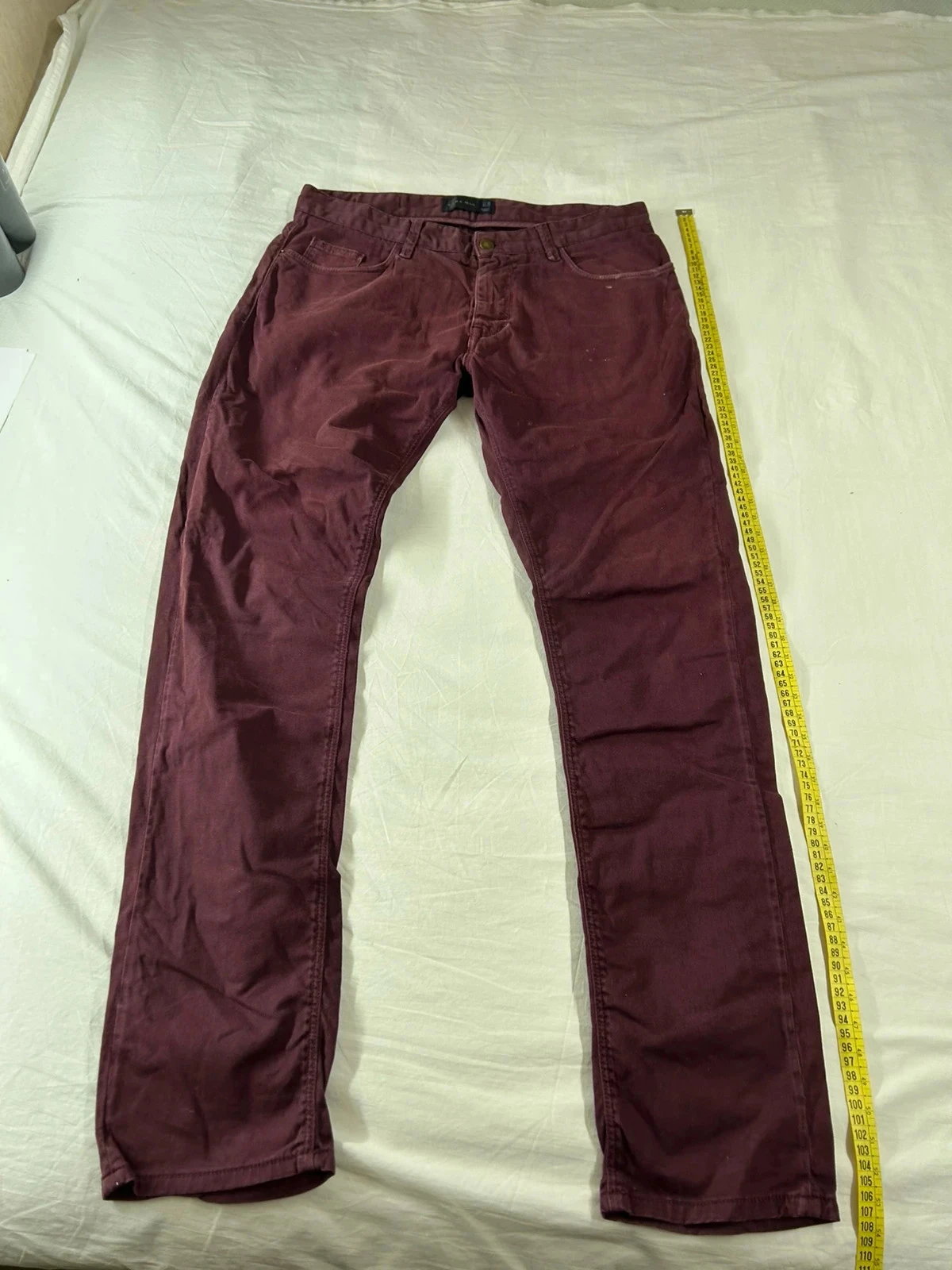 Jean rouge bordeaux vintage zara man
